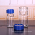 200ml Transparent glass coffee jar series with plastic cap